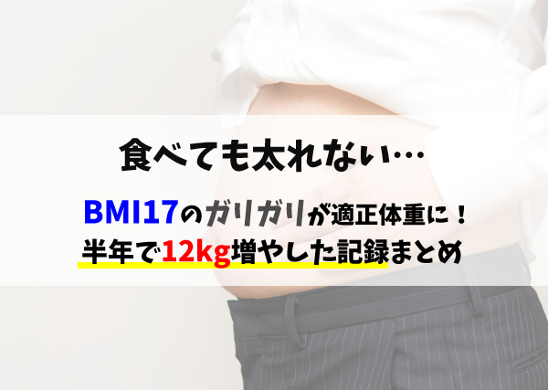 太る方法 Bmi17のガリガリが半年で健康的に12kg増量した記録まとめ いただきライフ